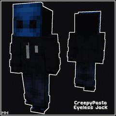A Minecraft skin of Jack from a Creepy Pasta.