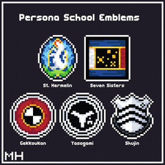 Persona School Emblems